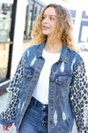 Give It Your All Denim Animal Distressed Jean Jacket