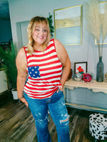 1256 - Stars and Stripes Tank - Plus and Regular