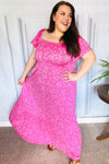 Perfectly You Fuchsia Ditzy Floral Fit & Flare Maxi Dress