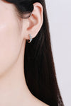 Sterling Silver Moissanite Huggie Earrings