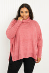 Love and Cuddles Full Size Cowl Neck Poncho Sweater