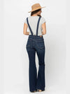 Judy Blue Buttoned Tummy Control Flare Overalls