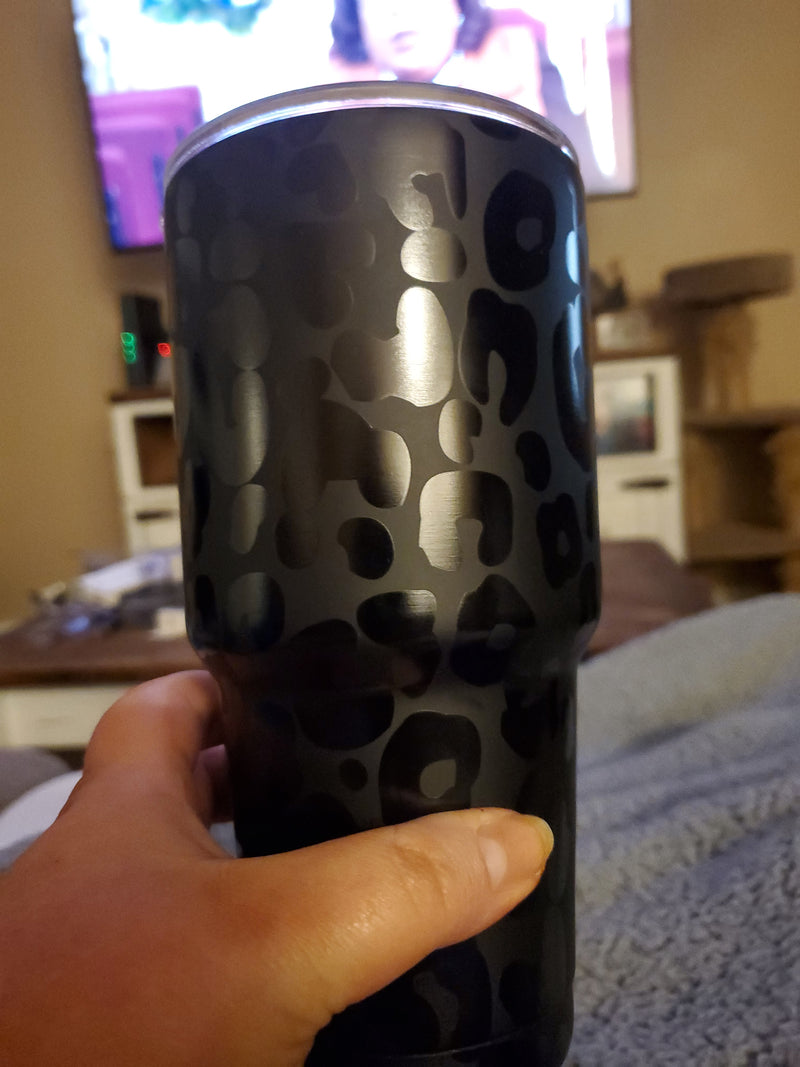 338 - If You Please Black Halographic 30 oz Tumbler Cup