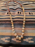 1377 - The Stockyards - Betty Jean - Natural Stone Bead and Leather Necklace