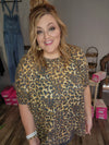 Golden Taupe Animal Print Blouse - Small to 3x