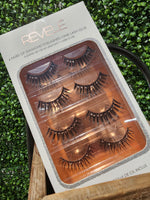 Revele Diamond  Eyelashes - 4 pack with lash glue