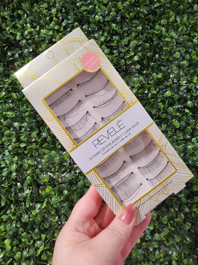 198 - Revele Faux Eyelashes - 10 pack with lash glue