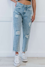 Muselooks Distressed High Waist Mom Jeans