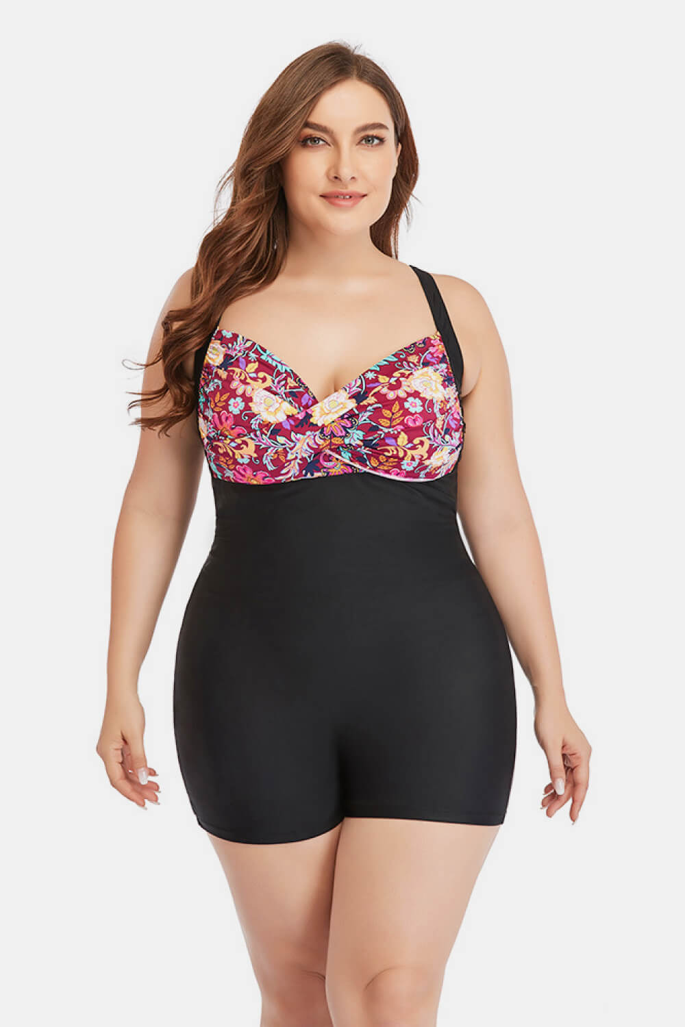 Plus Size Two-Tone One-Piece Swimsuit – Tiffany Cagle Boutique
