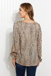 Full Size Printed Pleated Blouse
