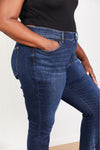 Judy Blue Beatrice Full Size Destroyed Hem Slim Fit Jeans