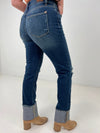 Judy Blue Mid Rise Tall Minimal Destroy Straight Jeans
