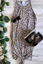 481-Long leopard dress- PLUS