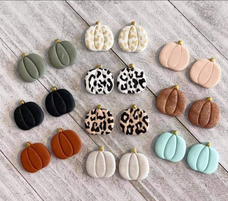 976 - Pumpkin Chunk Earrings