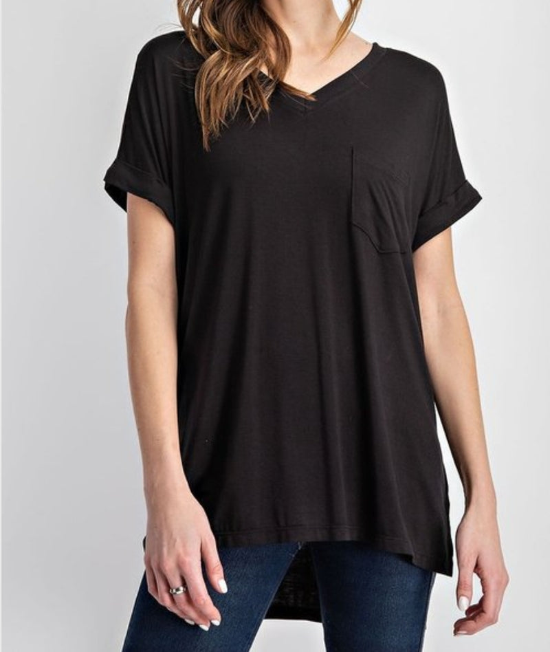 1768 - Black - Better than Butter Basic Top- 1x to 3x - T9479PL