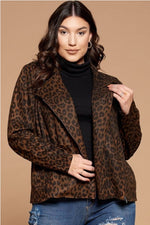 1835 - Darlene Soft Like Suede Leopard Rider Jacket