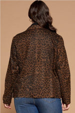 1835 - Darlene Soft Like Suede Leopard Rider Jacket