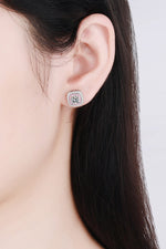 Geometric Moissanite Stud Earrings