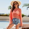 Sexy Cut-Out Round Neck Crocheted Cover-Up