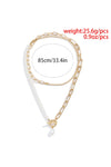Pearl Beaded Vintage Chain Necklace
