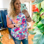 407-Multi-Colored Floral Blouse-TCB