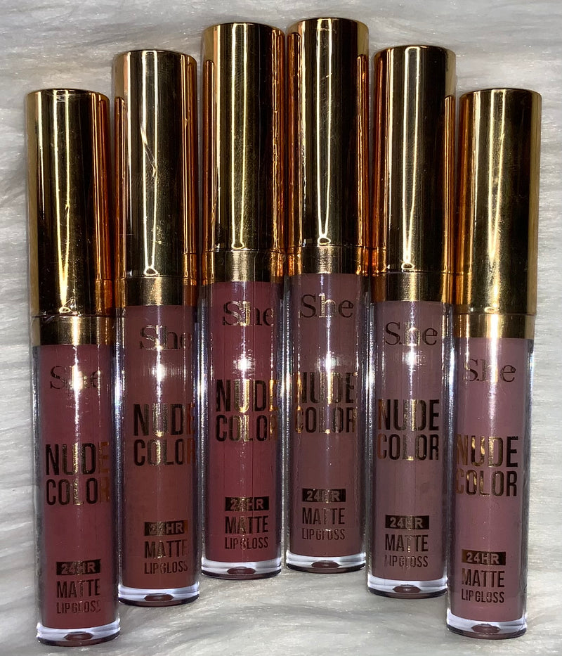 700 - She Makeup Matte Lipgloss 24HR - Nude Collection