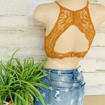 152 - High Neck Keyhole Lace Bralette - Small to XL-TCB